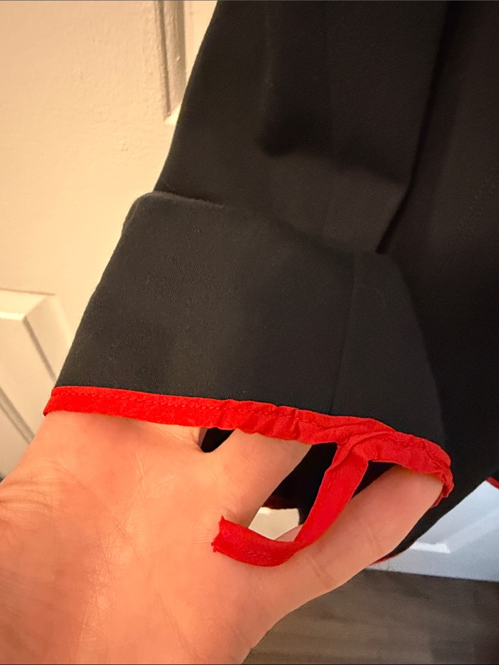 Spanx Perfect Fit & Flare Sleeveless Dress Classic Black Red Trim Pockets Size 6 - Picture 3 of 4